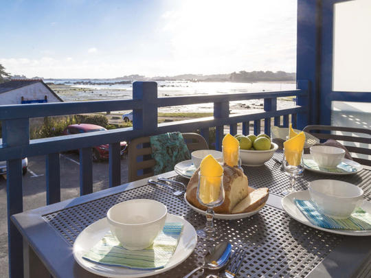 Apartamento Residence les Bains, Francia, Côtes d'Armor, Trégastel, Terraza