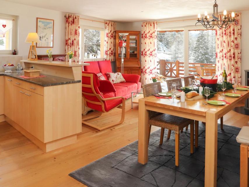 Appartement Les Combins apt. 23, Zwitserland, Wallis, Champex, Woonkamer