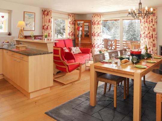 Appartement Les Combins apt. 23, Zwitserland, Wallis, Champex, Woonkamer