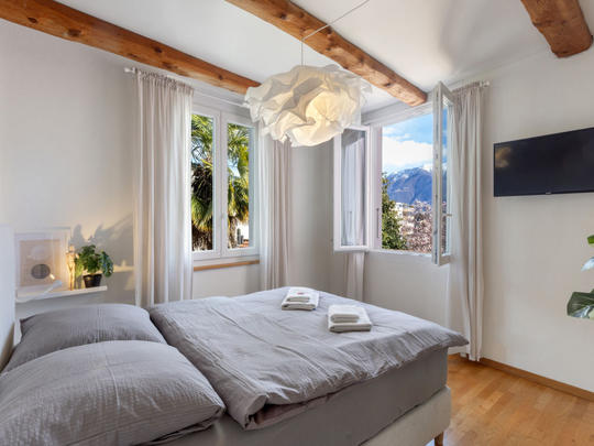 Apartamento Da Gina Honey Moon Ascona, Suiza, Ticino, Ascona, Dormitorio