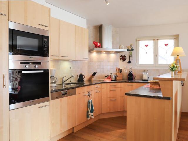 Appartement Les Combins apt. 23, Zwitserland, Wallis, Champex, Keuken /Eetkamer