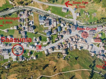 Appartamento Saasunia, Svizzera, Vallese, Saas-Grund, Veduta aerea