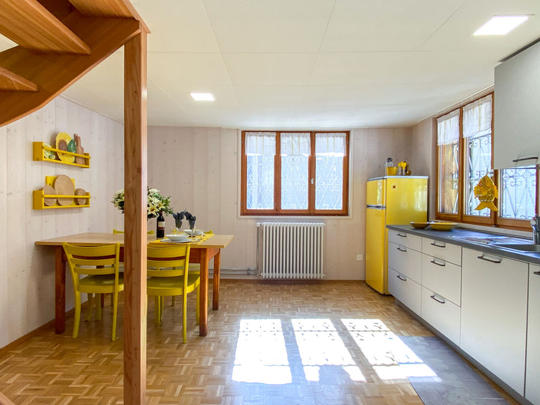 Appartement Della Posta Stambecco, Zwitserland, Misox, Rossa, Keuken /Eetkamer
