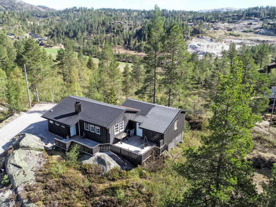 Lomatalo Knodden, Norja, Åseral, Bortelid, Ilmakuva