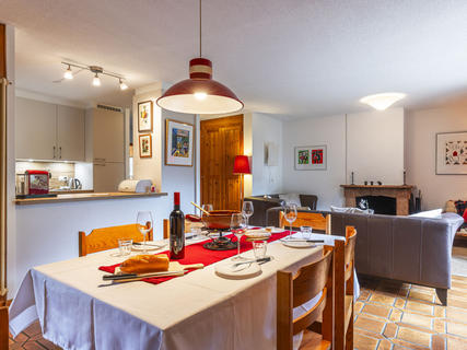 Appartement Champbois, Zwitserland, Portes du Soleil, Champery, Keuken /Eetkamer
