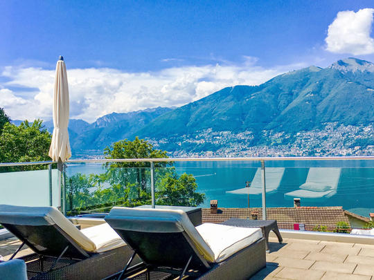 Appartement Splendid Maggiore View, Zwitserland, Ticino, Magadino, Terras
