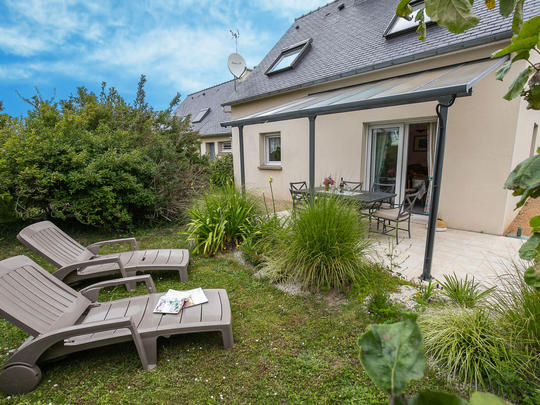 Casa de vacaciones Palacret, Francia, Côtes d'Armor, Trégastel, Terraza