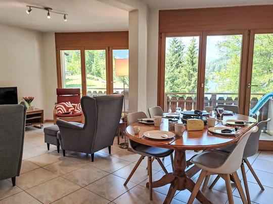 Appartement Renaissance 8, Zwitserland, Wallis, Champex, Keuken /Eetkamer