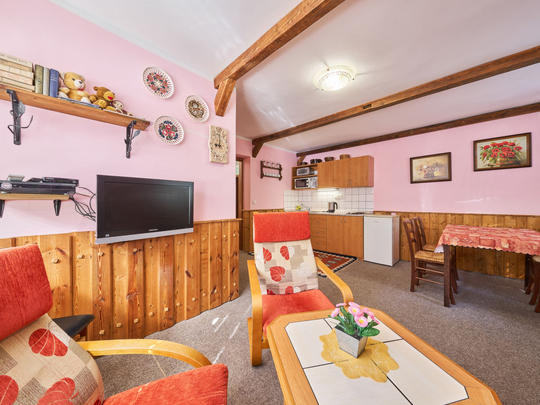 Appartement Chlívce u Hronova, Tsjechië, Adrspach, Chlivce, Woonkamer
