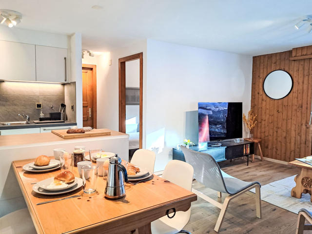 Ferienwohnung Arolla R01, Schweiz, Wallis, Champex, Küche / Esszimmer