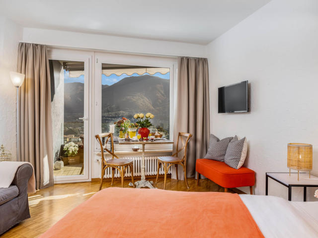 Appartement Double Room Modern, Zwitserland, Ticino, Ascona, Slaapkamer