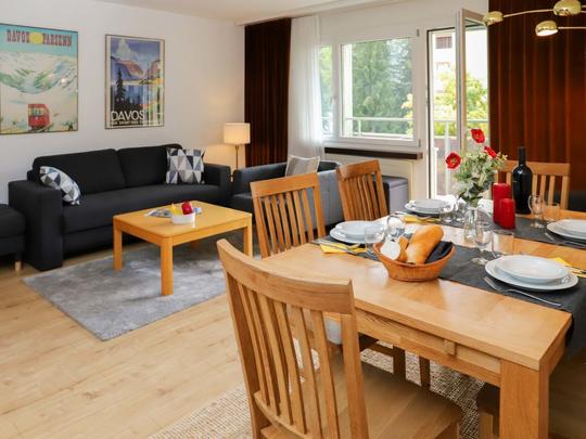 Appartement Allod Park Haus C 205, Zwitserland, Prättigau, Davos, Woonkamer