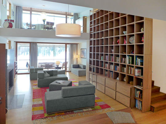 Lomahuoneisto Residenz Cresta Kulm B26, Sveitsi, Engadin, St. Moritz, Olohuone