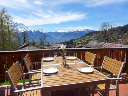Appartement Ermitage 13, Zwitserland, Alpen Vaudoises, Villars, Terras