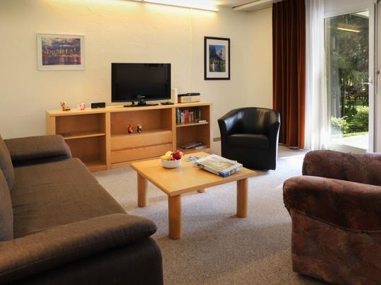 Appartement Allod Park Haus B E01, Zwitserland, Prättigau, Davos, Woonkamer