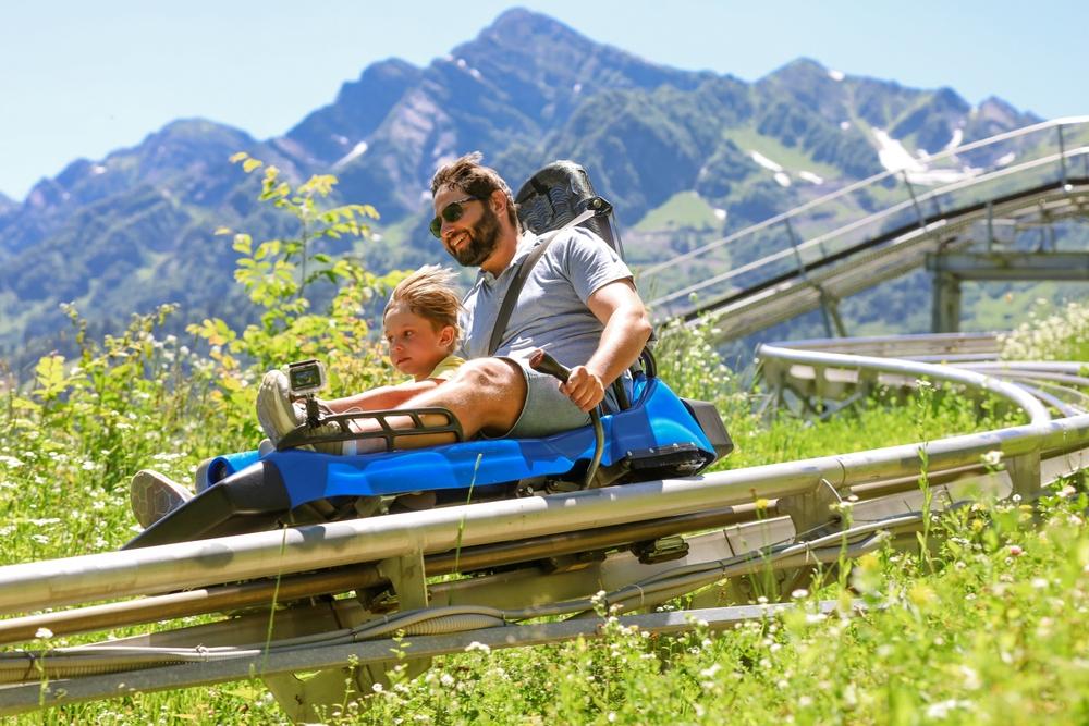 Österreich Fiss Sommer Funpark Fiss auf der Möseralm