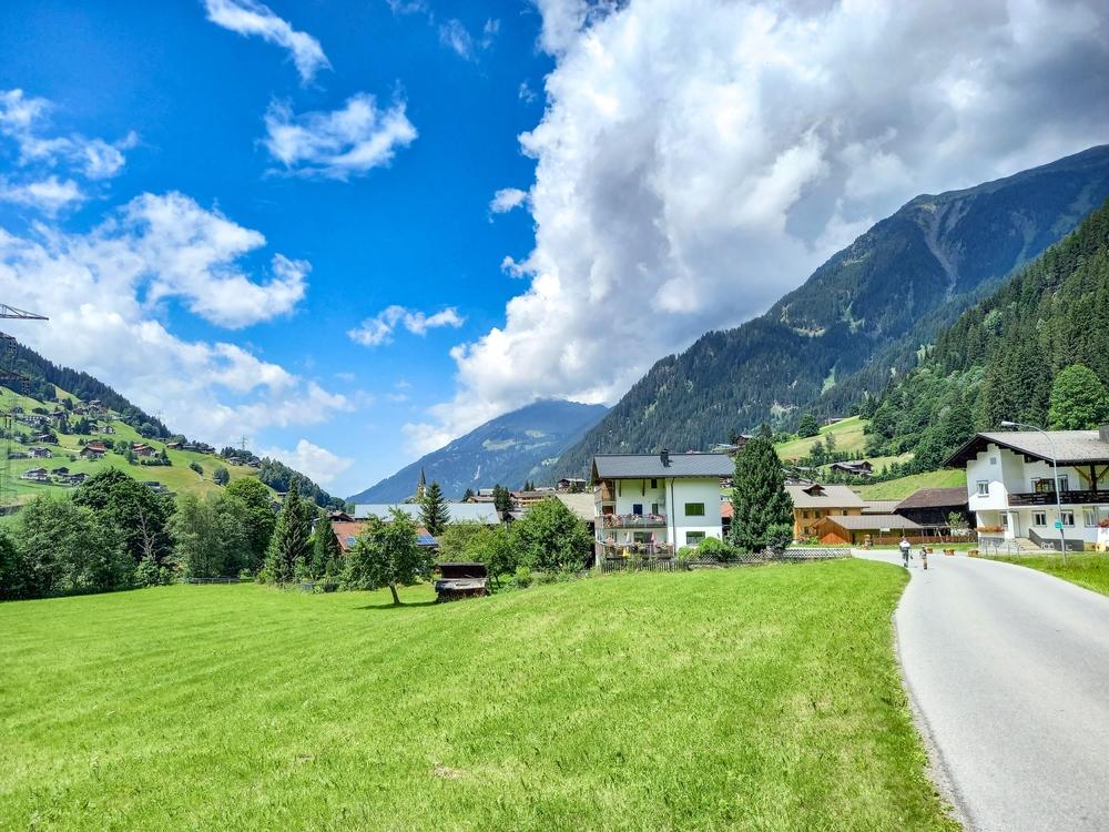 Uitzicht op Gaschurn, Oostenrijk