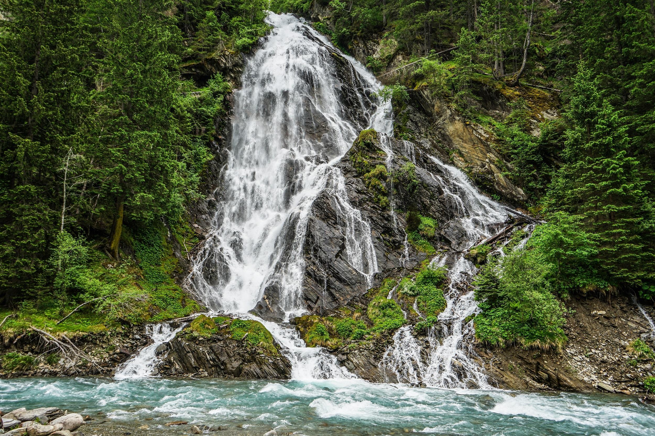 Österreich-Schleierwasserfall-Wasserfall