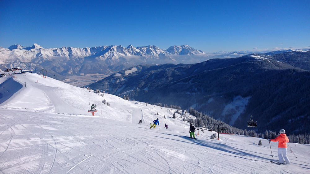 Österreich Skigebiet Saalbach Hinterglemm Leogang Fieberbrunn