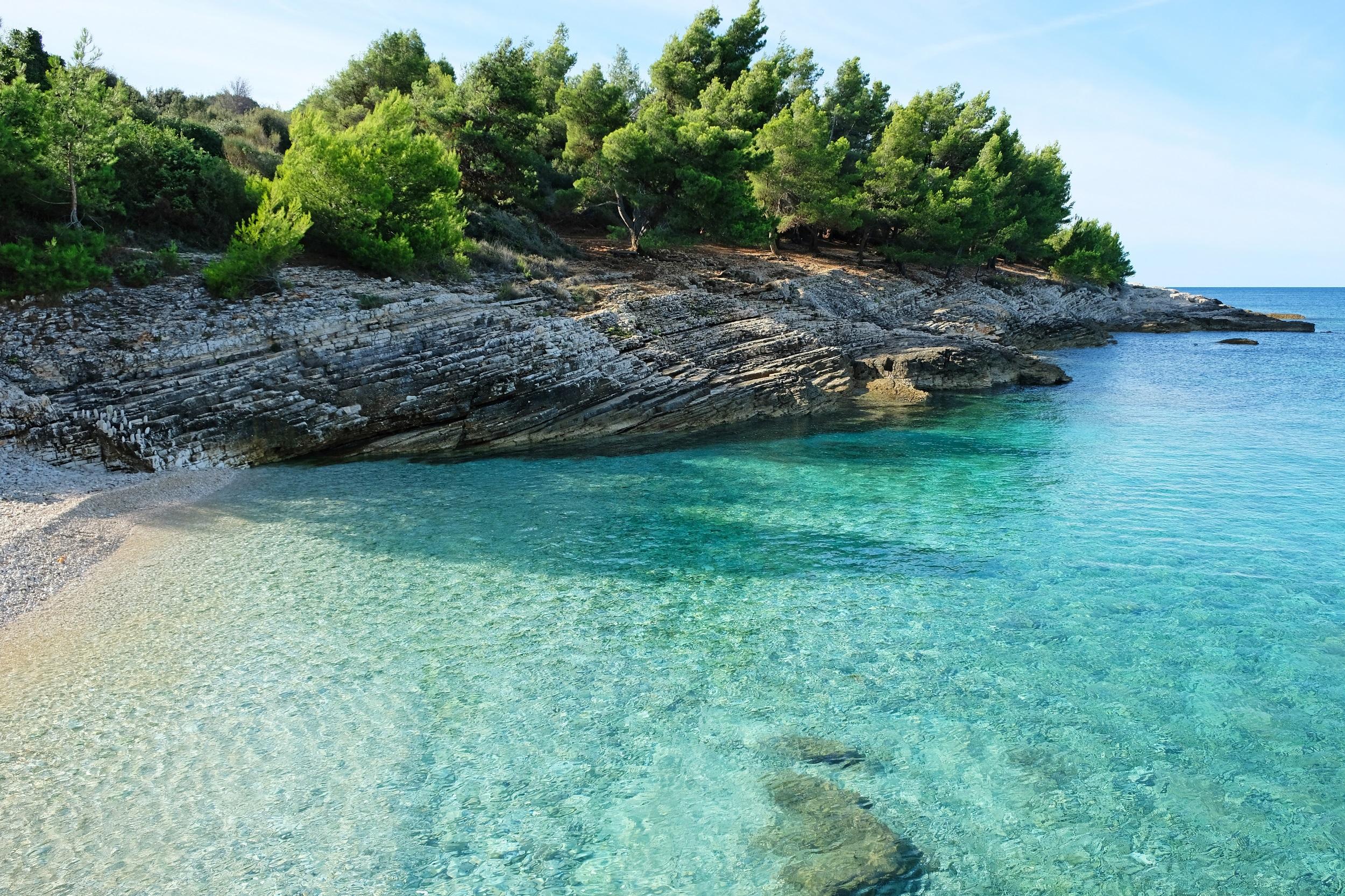 Kroatien Kap Kamenjak Kiesstrand