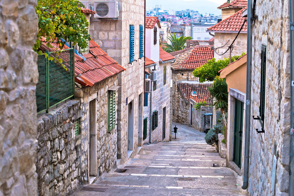 Kroatië Split Oude Stenen Straat