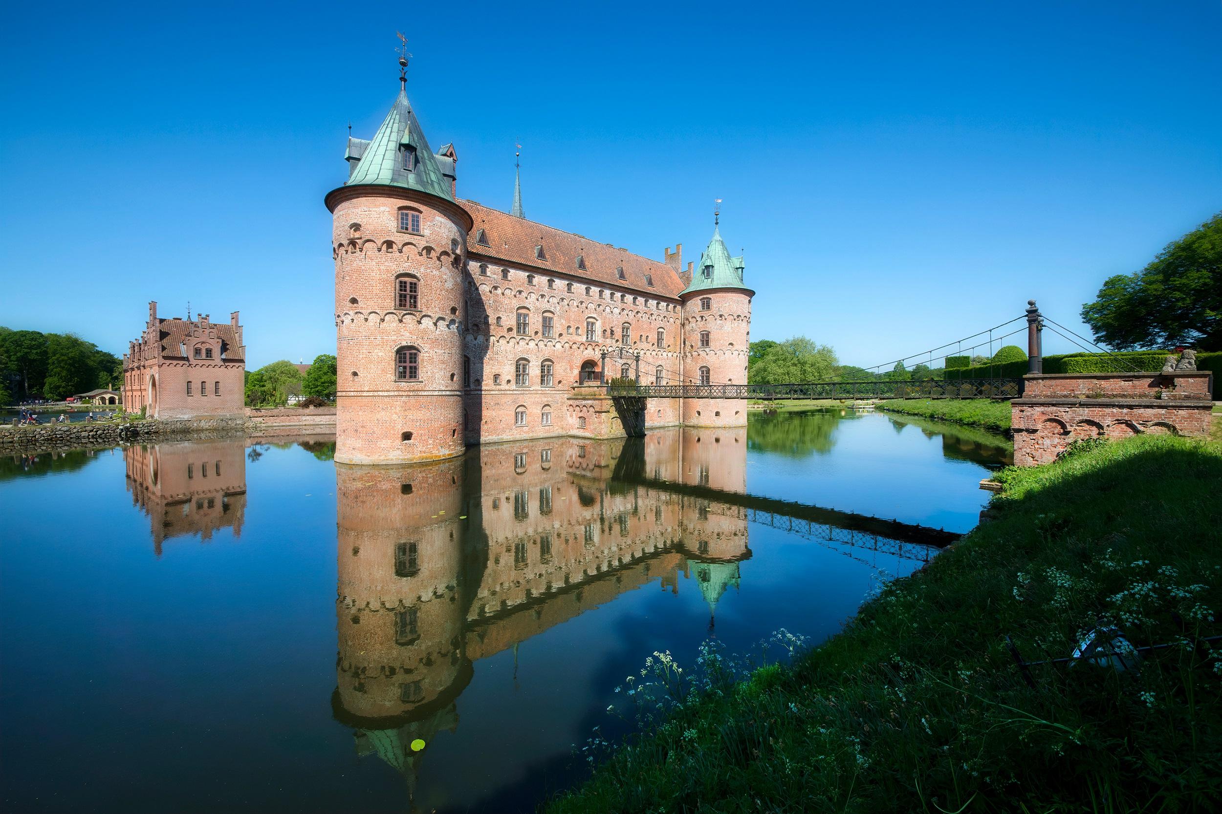 Kasteel Egeskov op het eiland Funen, Denemarken