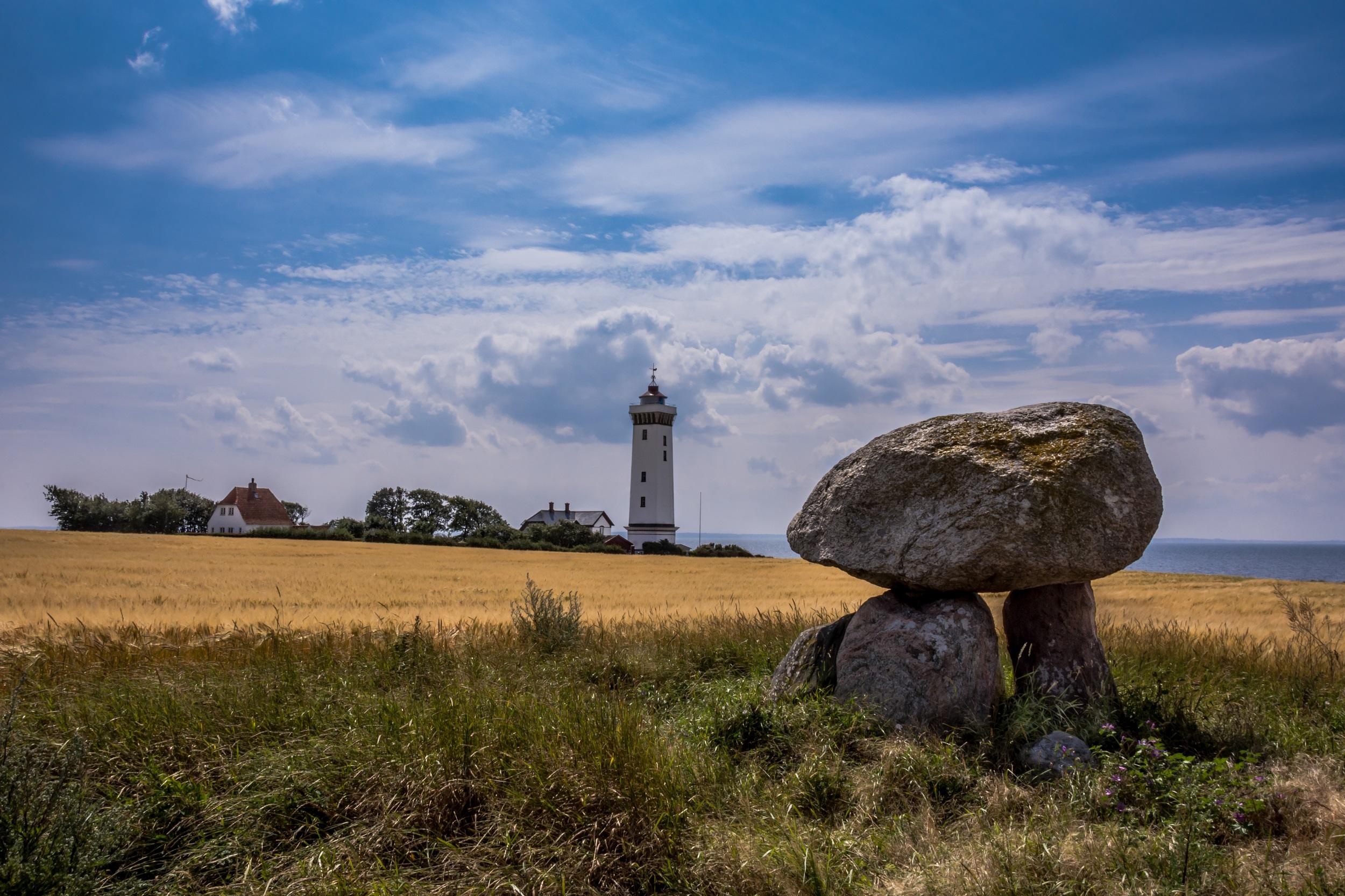 Dänemark Helnæs Insel Leuchtturm