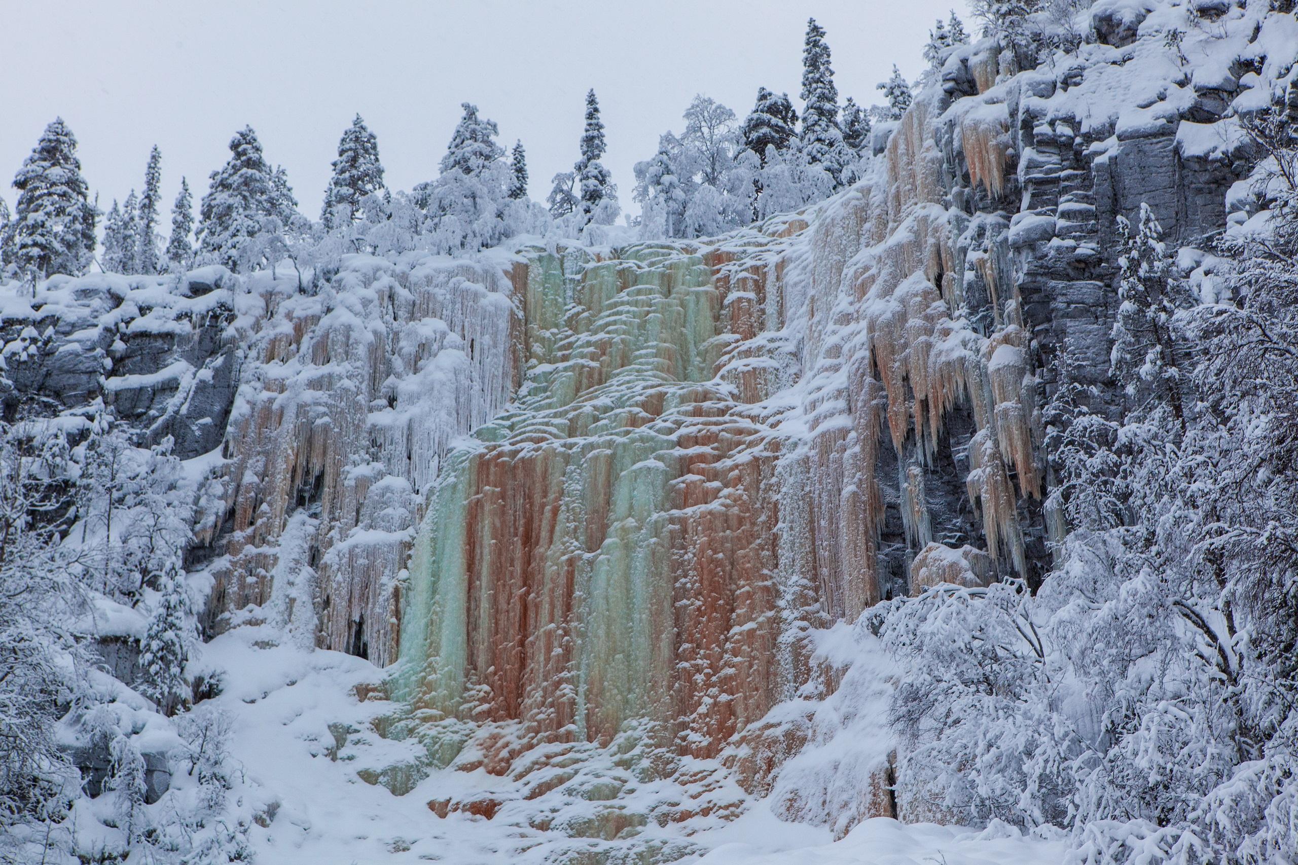 Korouoma bevroren Watervallen