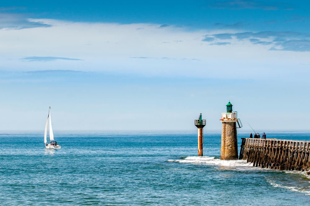 Frankreich Vieux Boucau Leuchtturm von Capbreton