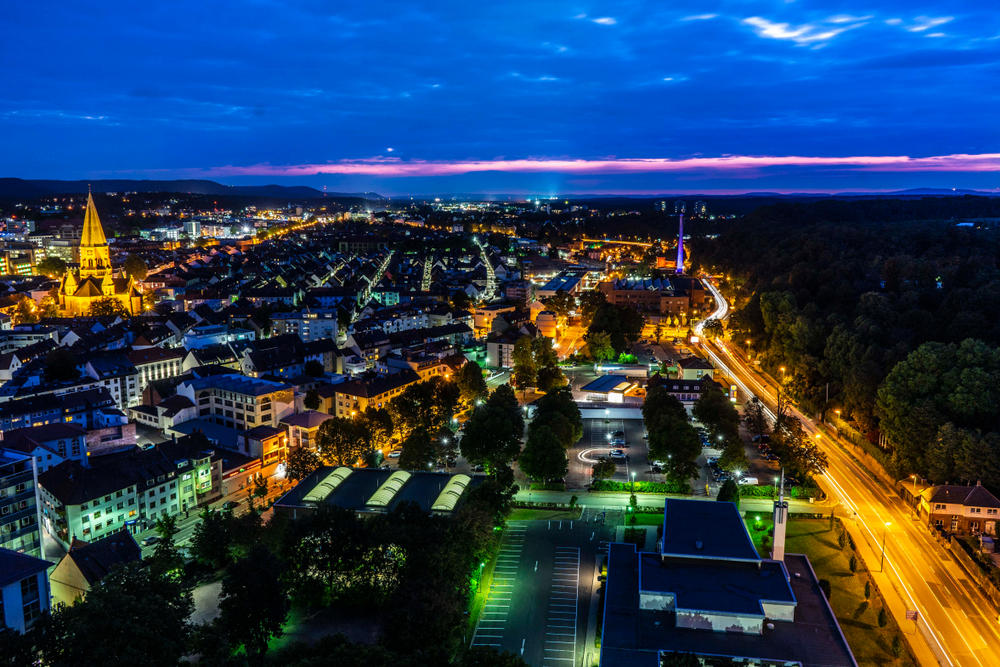 Duitsland Kaiserslautern 's nachts