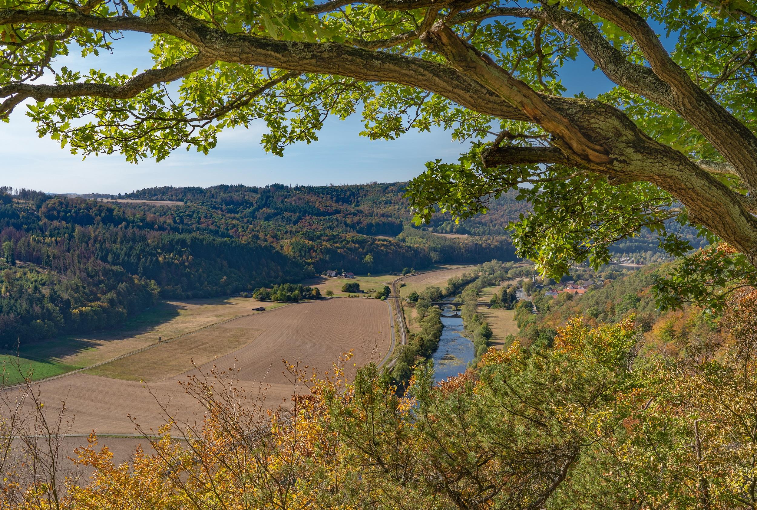 Point de vue sur la rivière Eder en Allemagne - Hagenstein