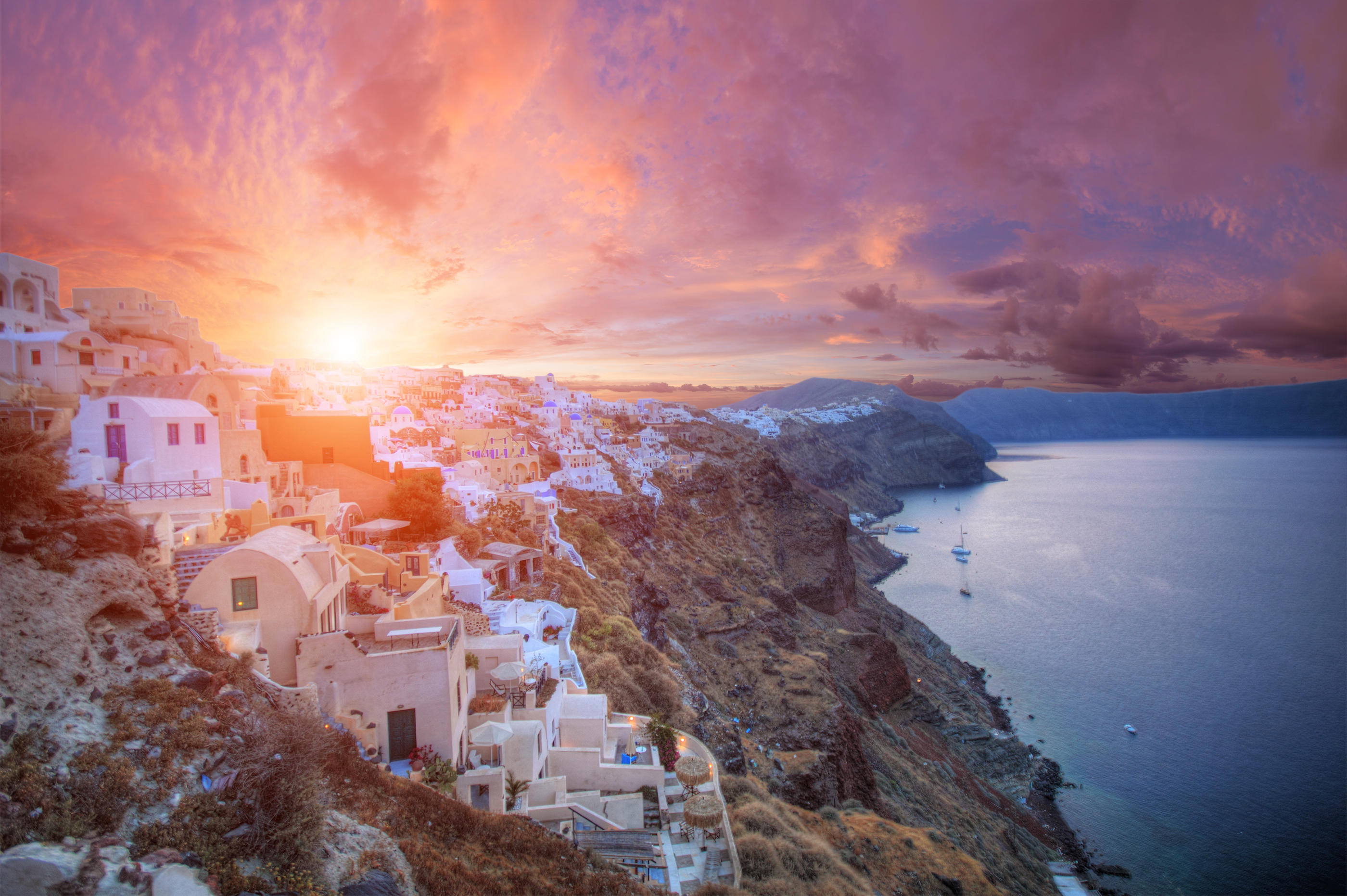 Sonnenaufgang in Santorini (Griechenland)