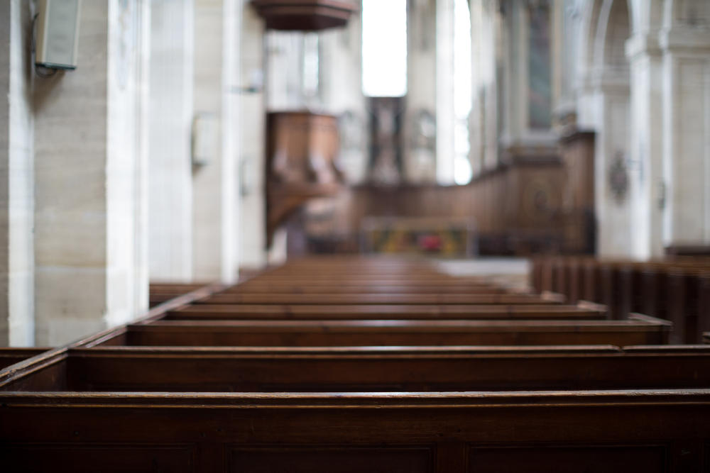 inside an empty church