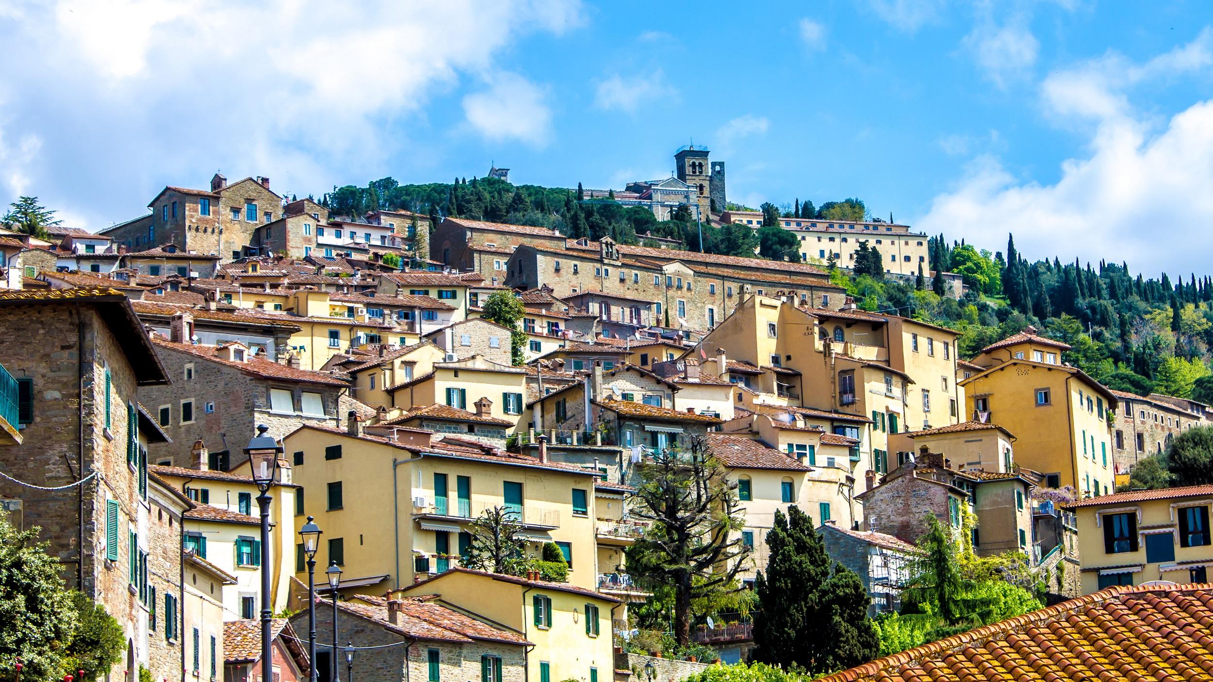 Italië Cortona Stadsgezicht