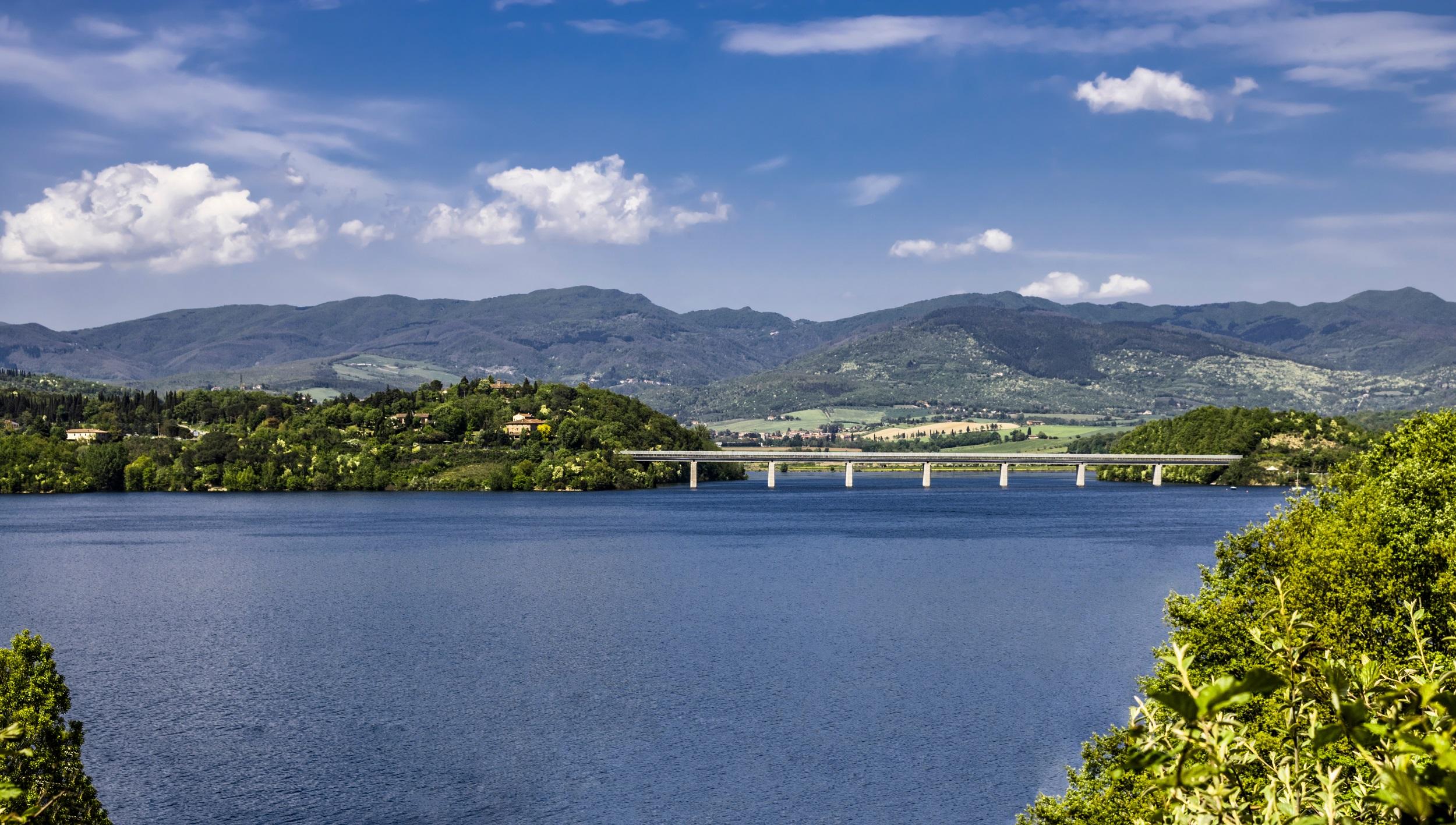 Italië Florence Platteland Meer van Bilancino