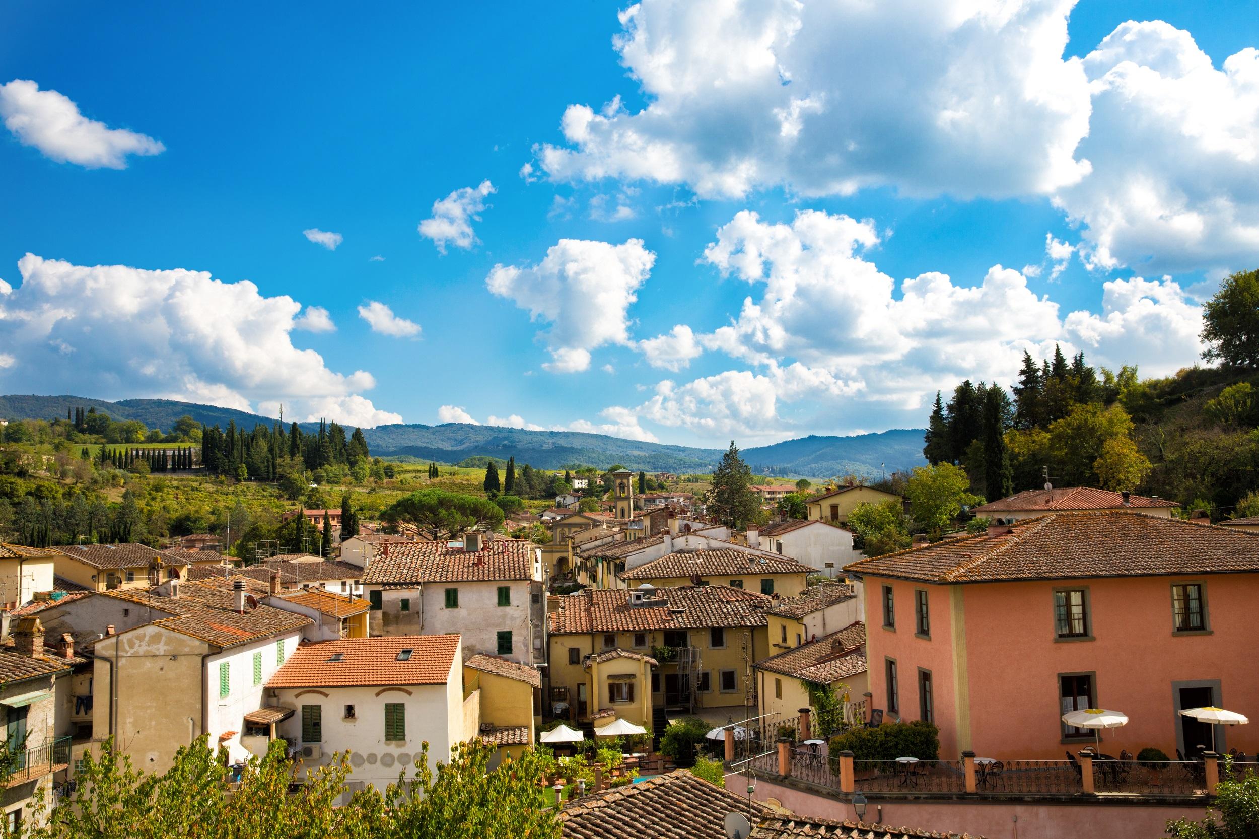 Italien-Greve-im-Chianti-Dorf