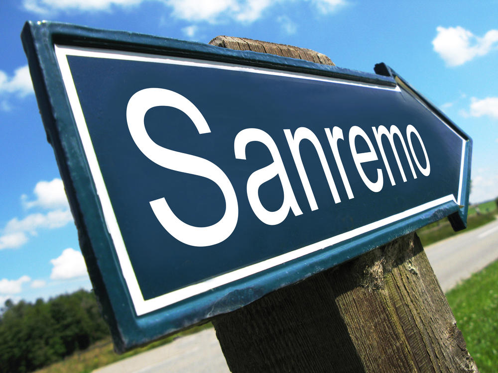 Italië Sanremo verkeersbord