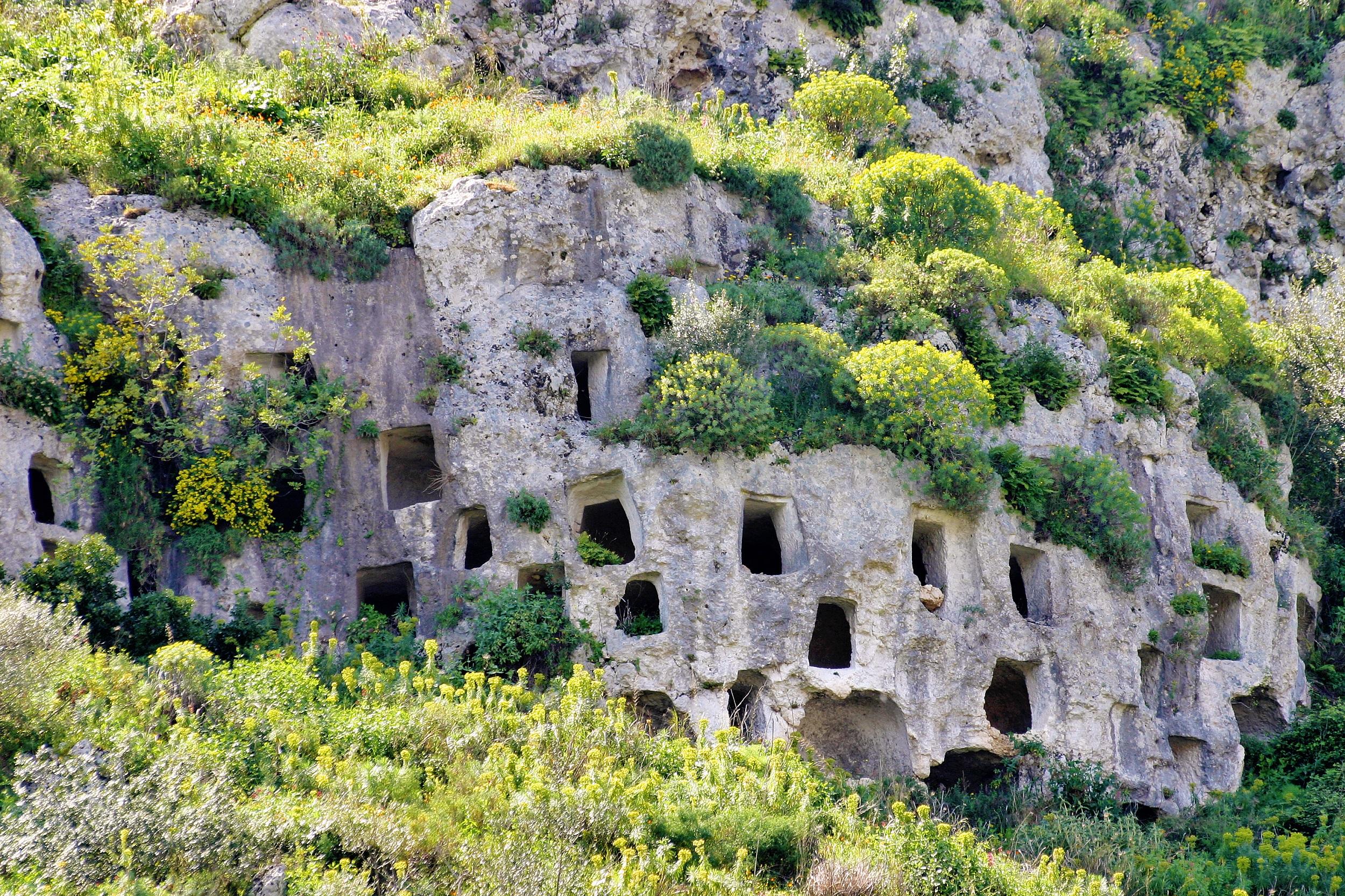 Pantalica Vorgeschichtliche Gräber (Sizilien)