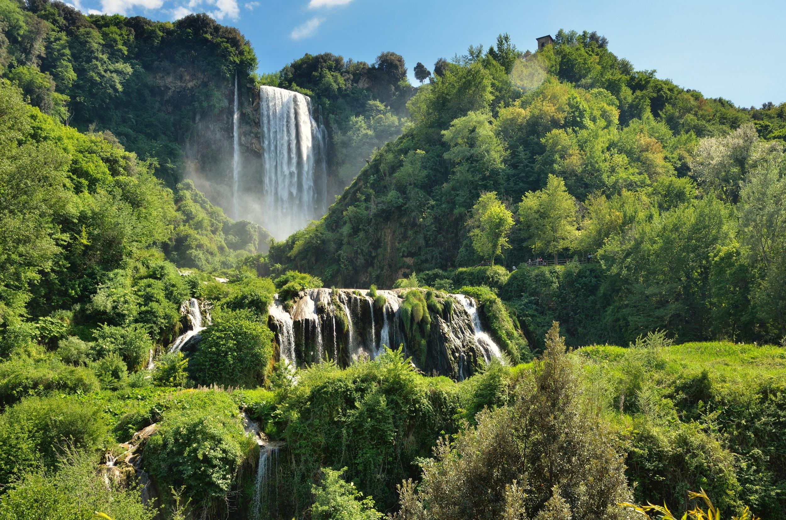 Italien Umbrien Marmore-Wasserfälle