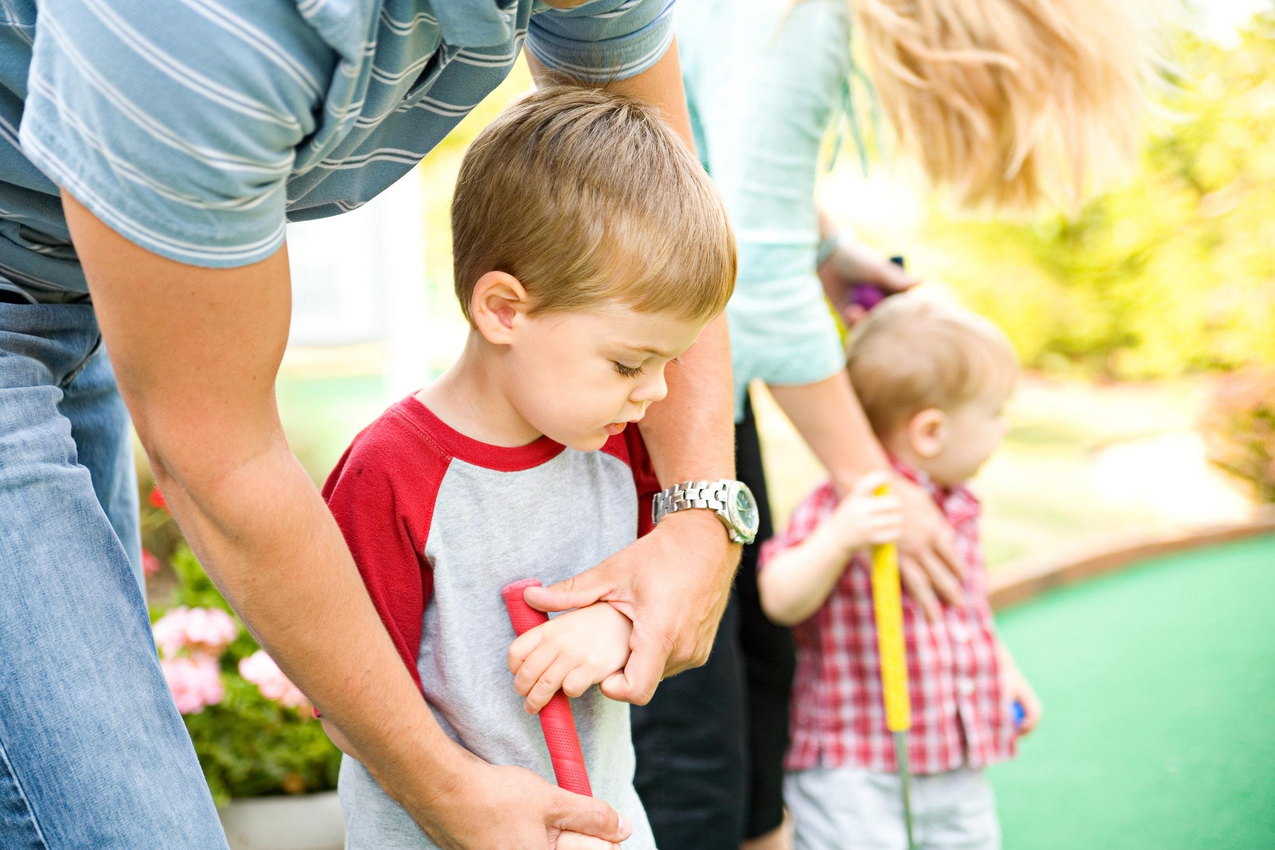 mini-golf en famille