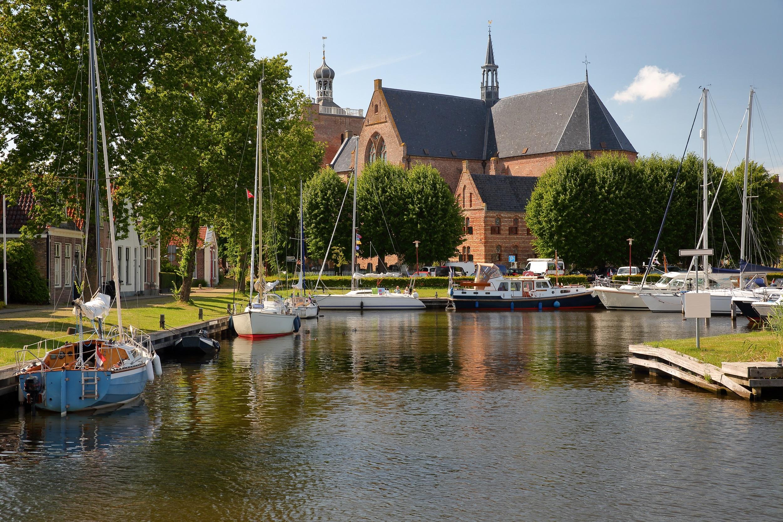 Kerk van Workum in Friesland, Nederland