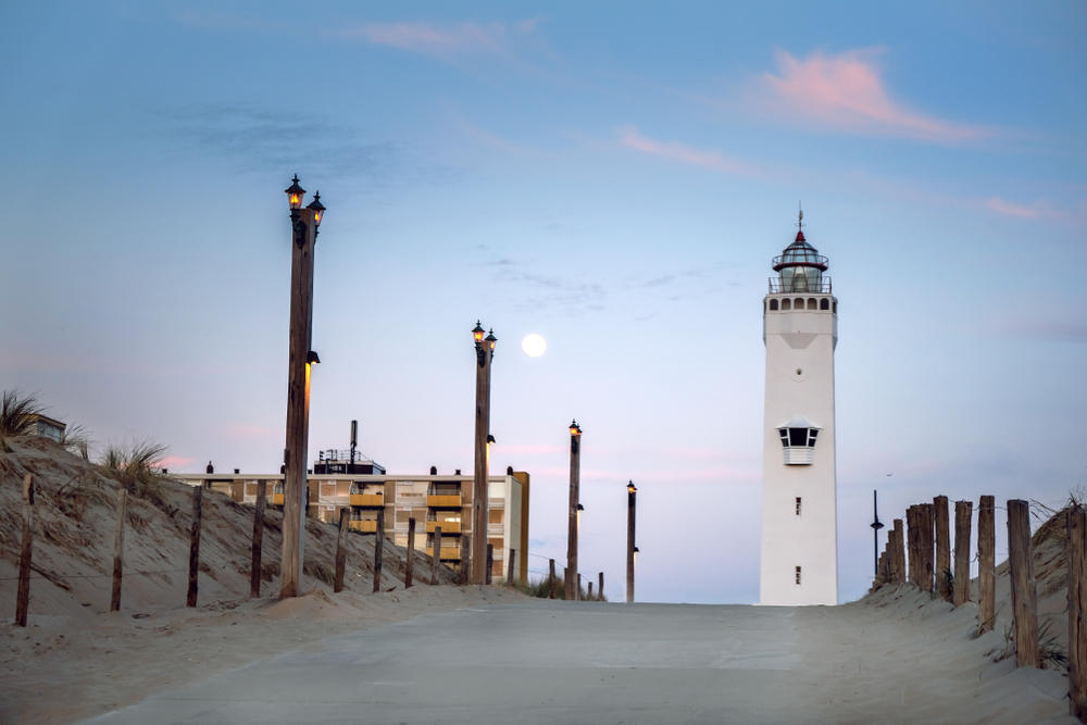 Nederland Noordwijk Vuurtoren Promenade