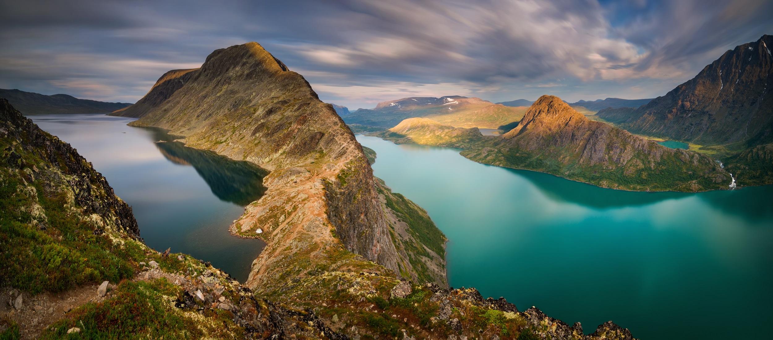 Montagne Besseggen en Norvège