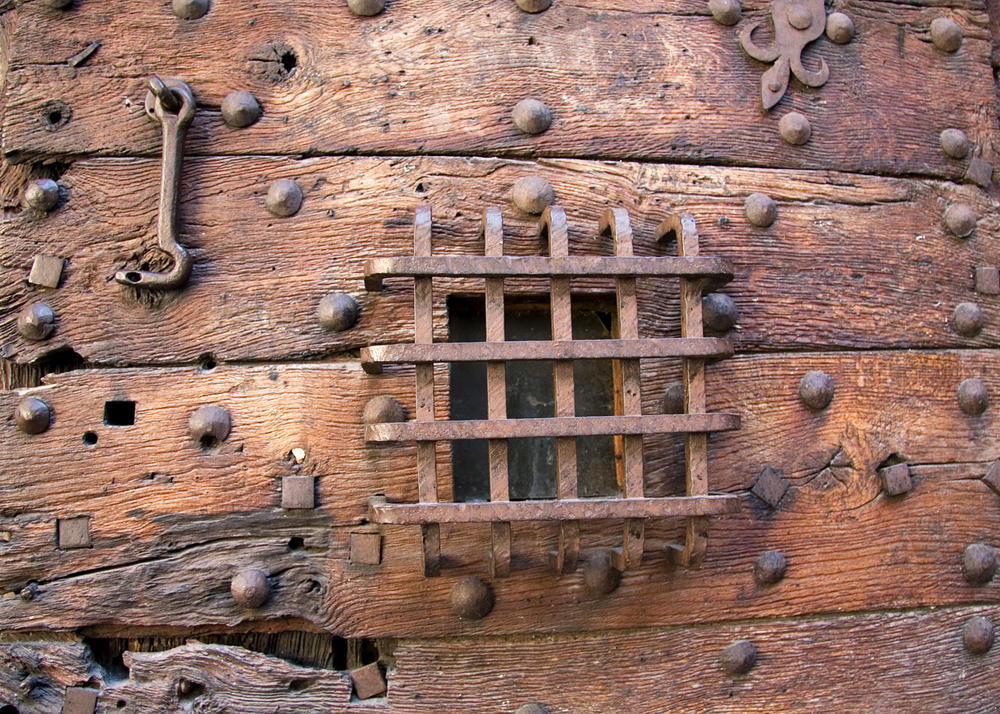 old prison door