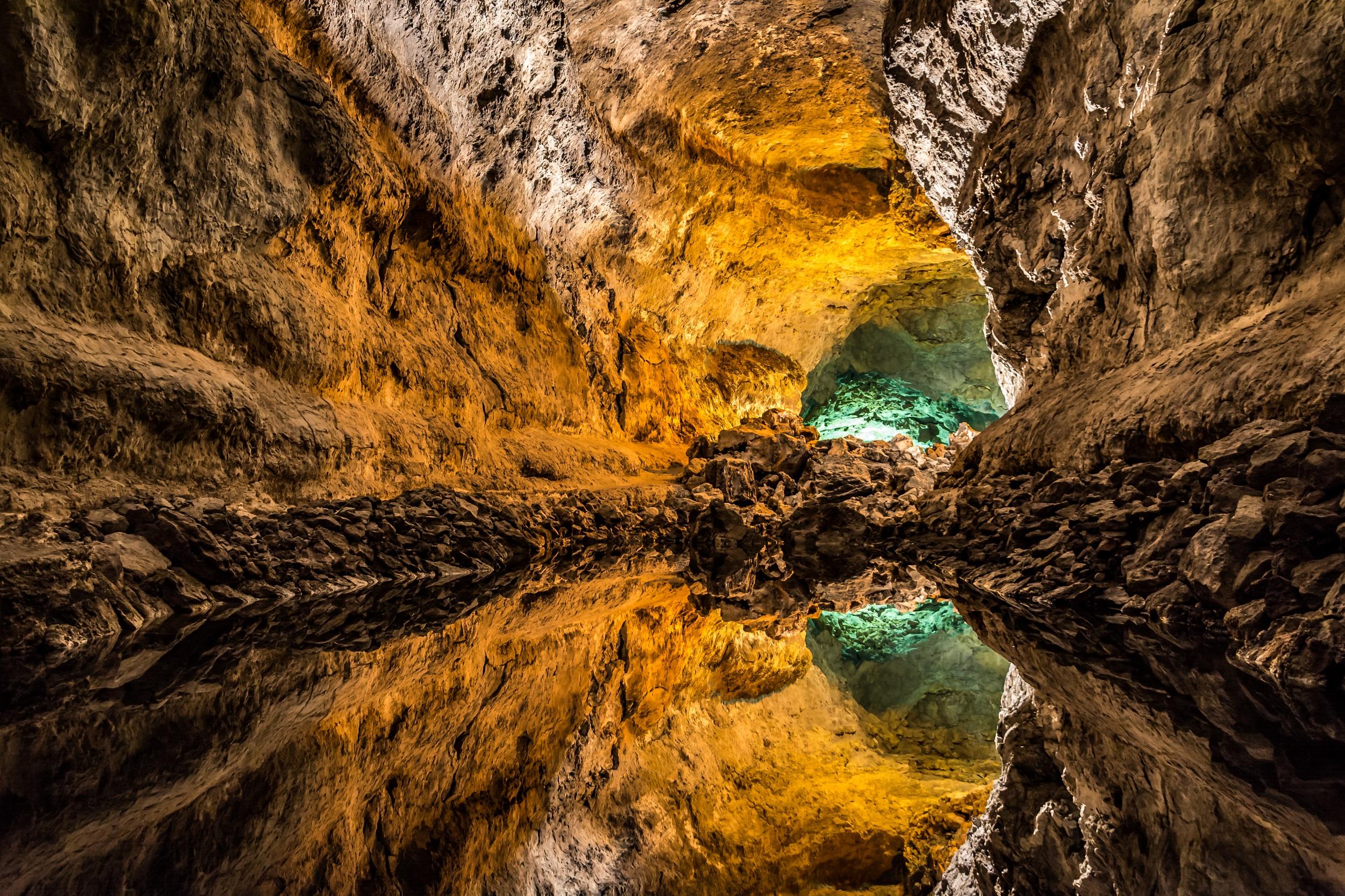 Spanien Kanarische Inseln Cueva de los Verdes