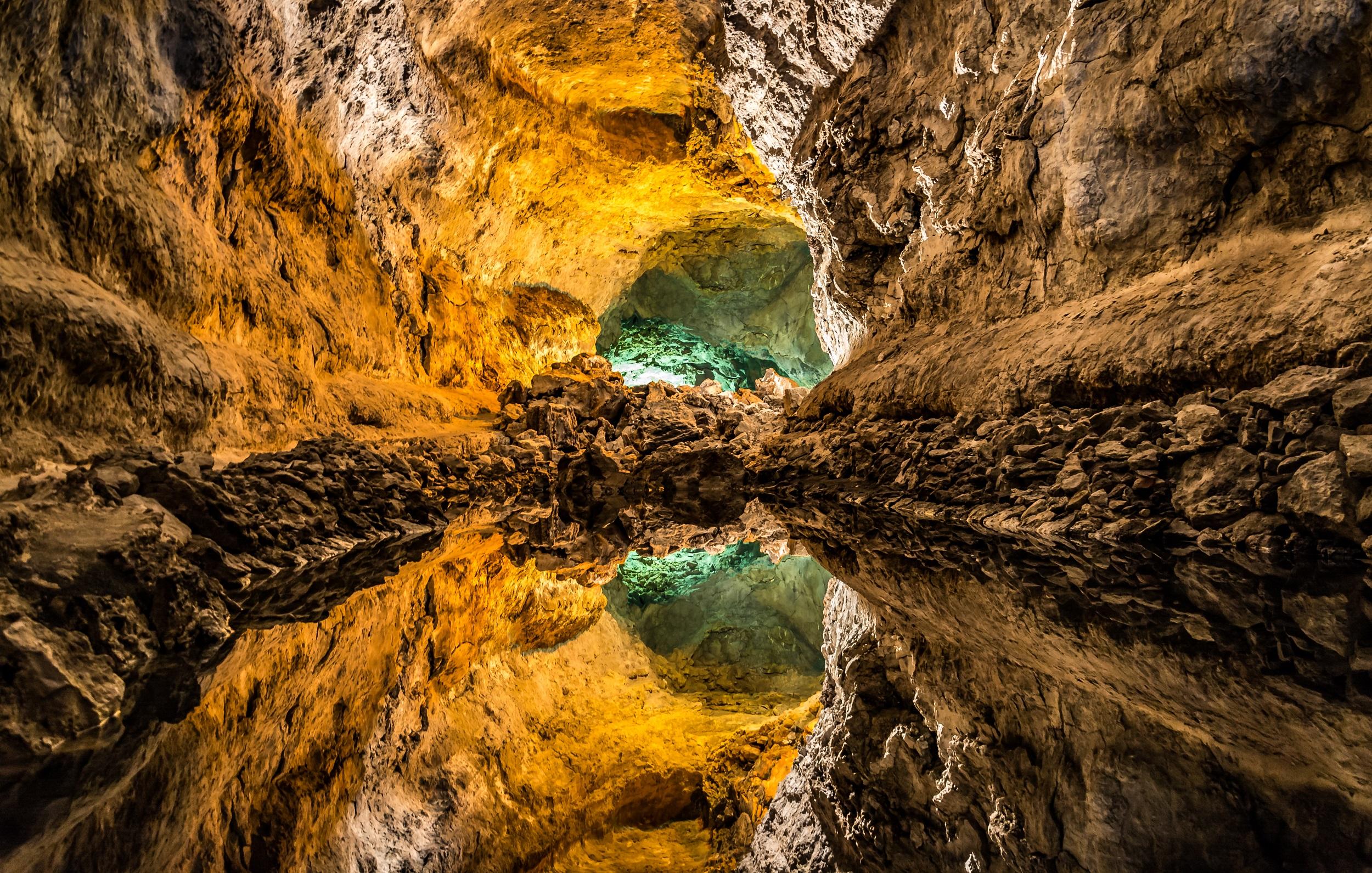 Spanien Lanzarote Cueva de los Verdes