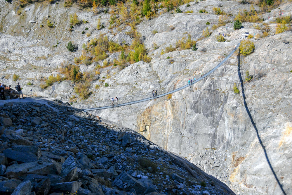 Suisse Belalp Riederalp pont suspendu