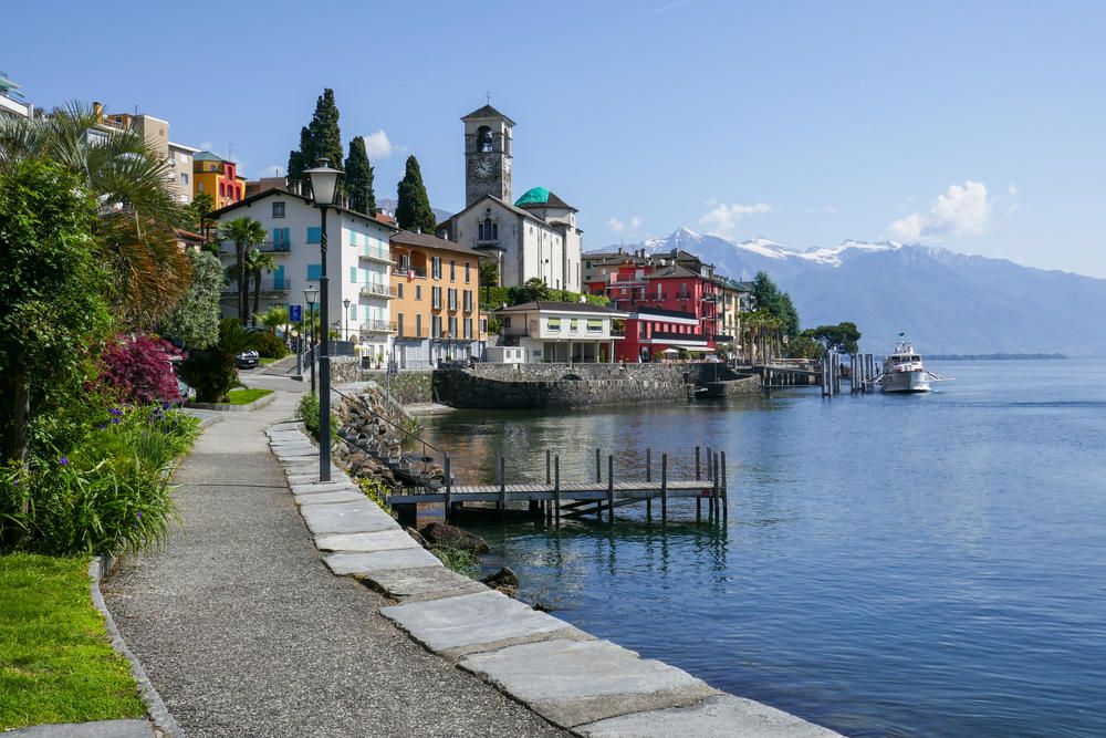 Zwitserland Brissago promenade kerk