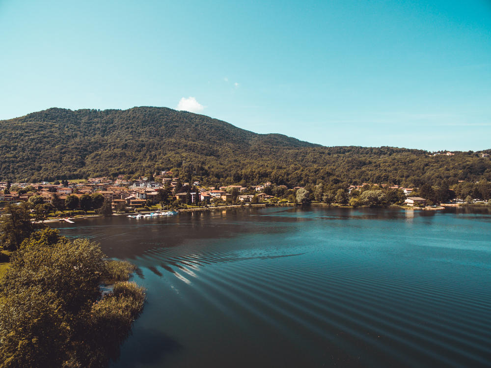 Uitzicht op Caslano, Lugano, Zwitserland