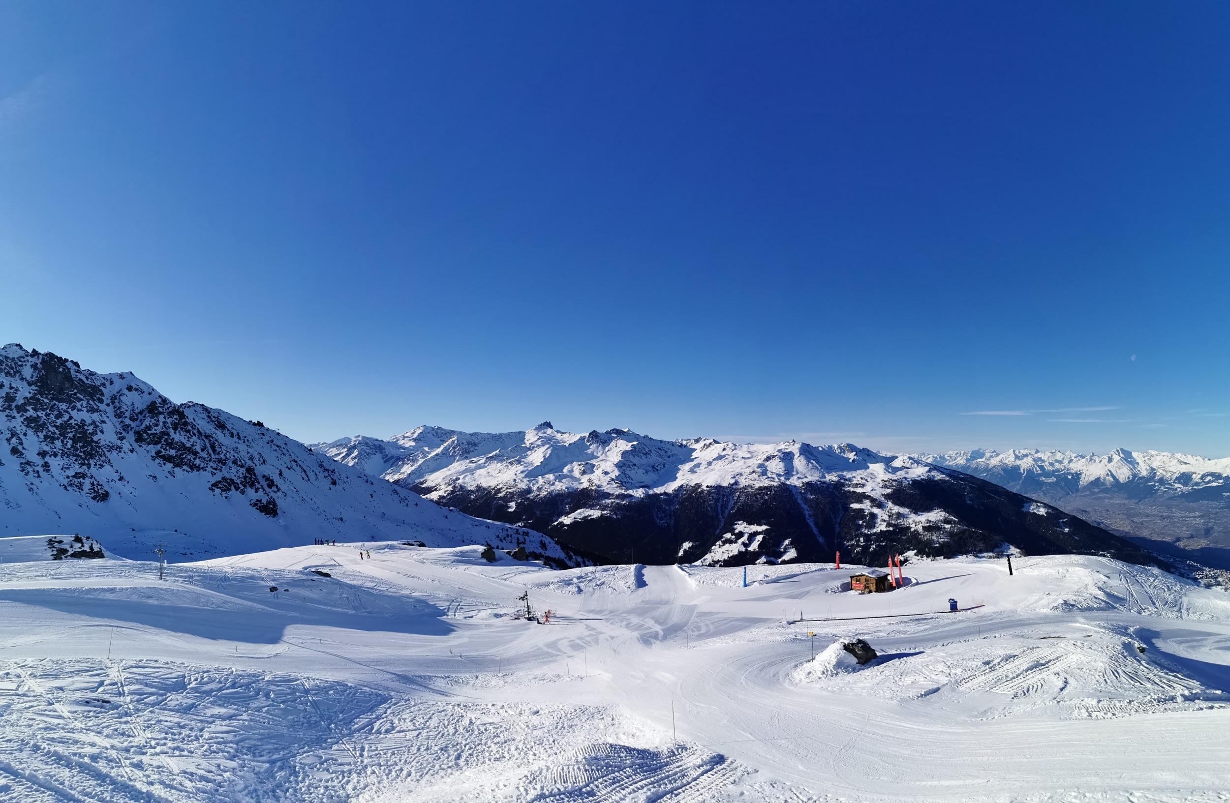 Schweiz-Chandolin-St-Luc-Skigebiet